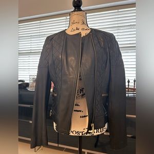 MICHAEL KORS LEATHER BIKER JACKET